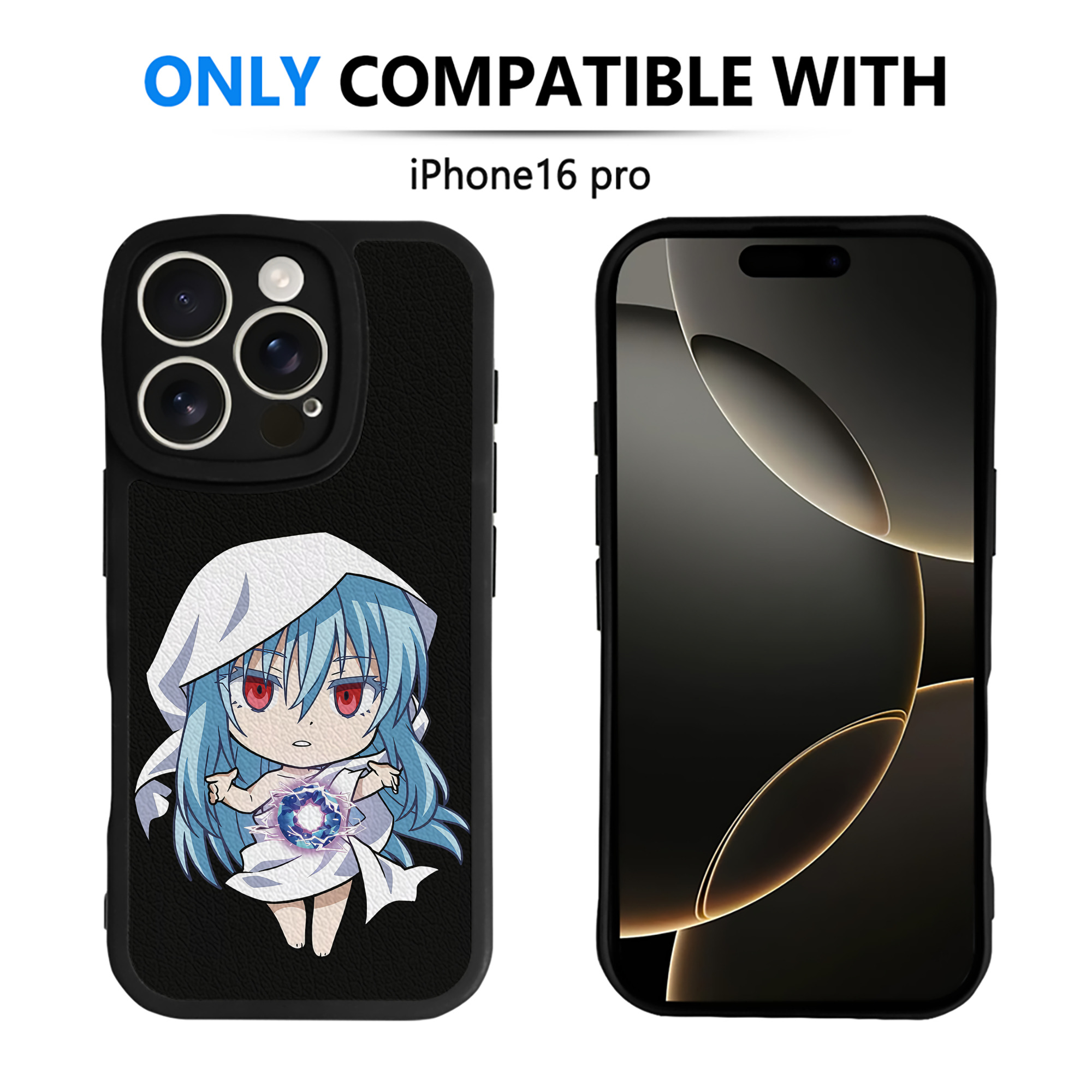 （画像用） 転スラ Regarding Reincarnated to Slime 【iPhone 16シリーズ対応】シリコンスマホケース（レザー調） 材質：シリコン